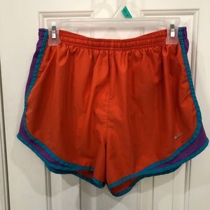 Nike Tri-Colored Running Shorts w/Built in Underwear, Elastic Waist, SZ L